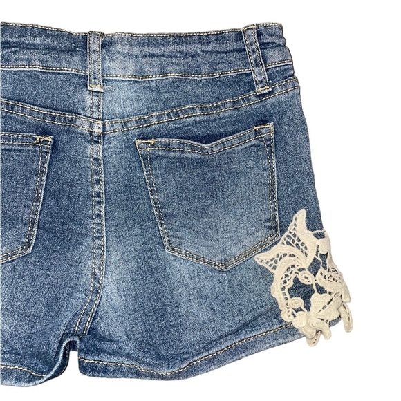 Studio V- Vigoss:  Girls Lace Deniun Shorts Size 8 - Picture 9 of 9